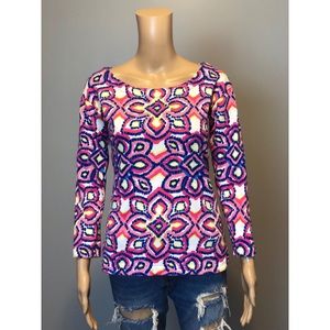 Vineyard Vines floral cotton long sleeve shirt top